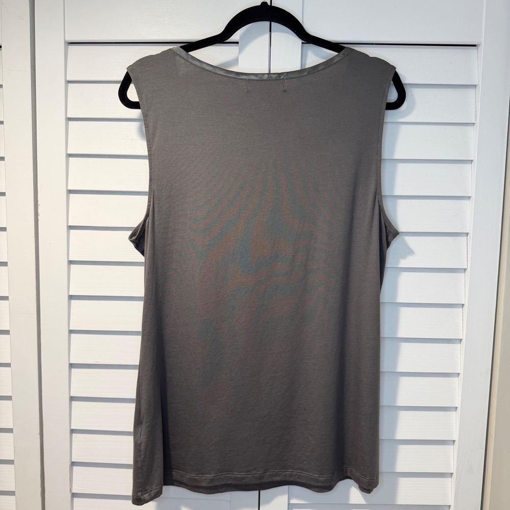 Banana Republic Luxe Touch Tank Top Gray Sleeveless Scoop Neck XL Womens New - Picture 5 of 13